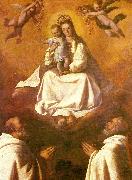 Francisco de Zurbaran the virgin of mercy with two mercedarians oil